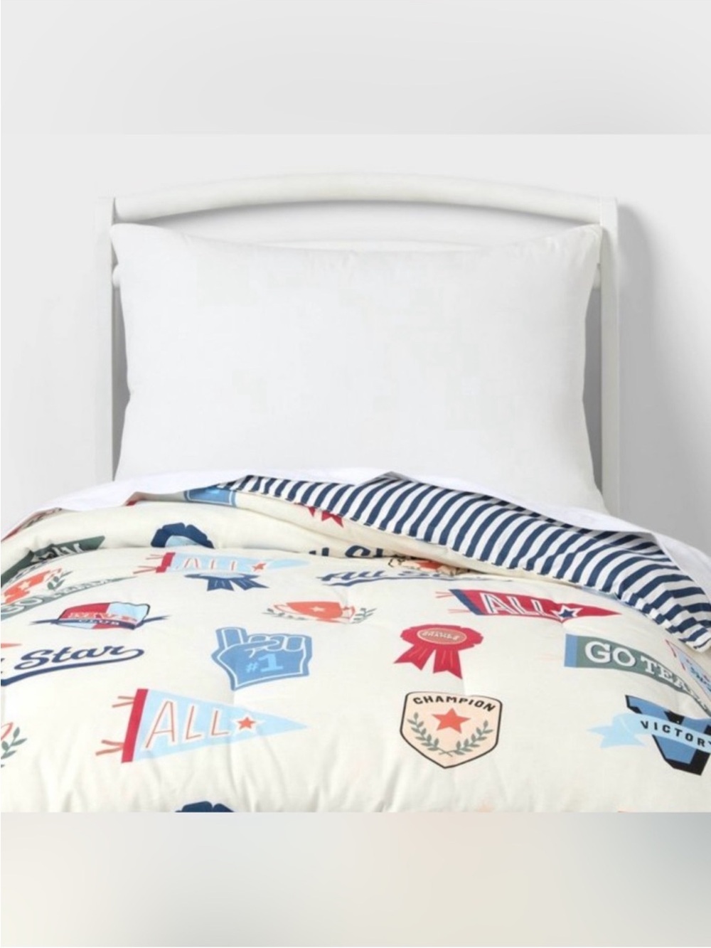 3 pc Full/Queen All Star Sports Kids Comforter Bedding Set Pillowfort Target NWT